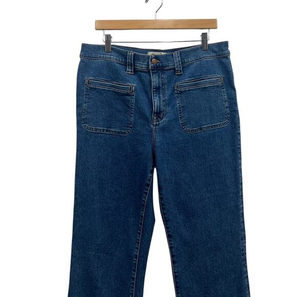 Madewell Tall Kick Out Crop Jeans Elkton Wash NP482 size 32T - Picture 4 of 7